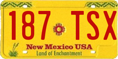 NM license plate 187TSX