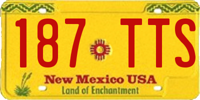 NM license plate 187TTS
