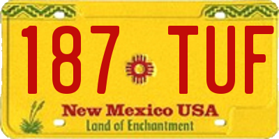 NM license plate 187TUF