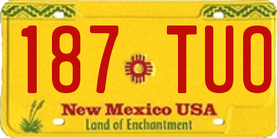 NM license plate 187TUO