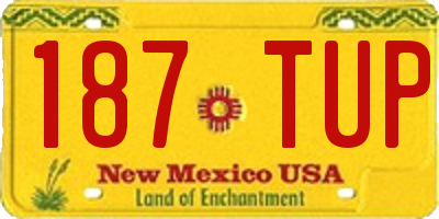NM license plate 187TUP