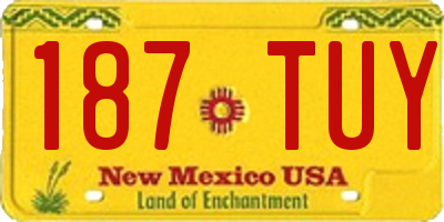 NM license plate 187TUY