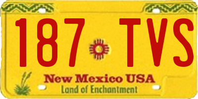 NM license plate 187TVS