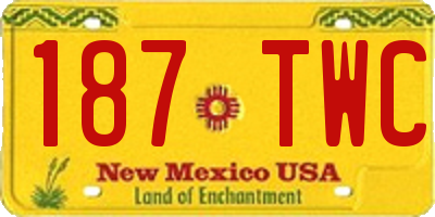 NM license plate 187TWC