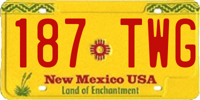 NM license plate 187TWG