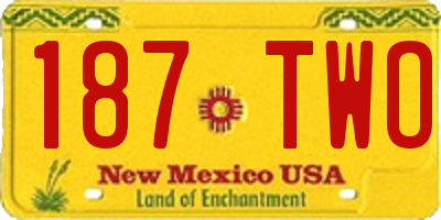 NM license plate 187TWO