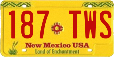 NM license plate 187TWS