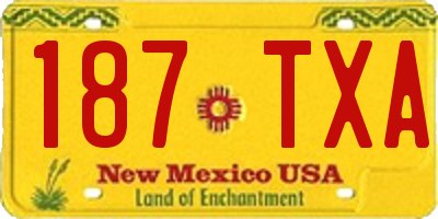 NM license plate 187TXA