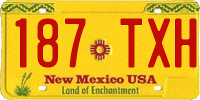 NM license plate 187TXH