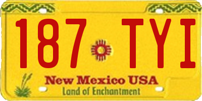 NM license plate 187TYI