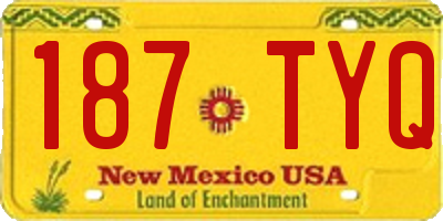 NM license plate 187TYQ