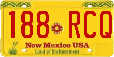 NM license plate 188RCQ