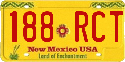 NM license plate 188RCT