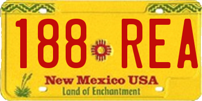 NM license plate 188REA