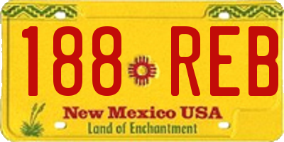 NM license plate 188REB