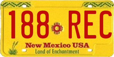 NM license plate 188REC