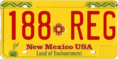 NM license plate 188REG