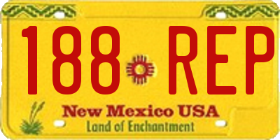 NM license plate 188REP