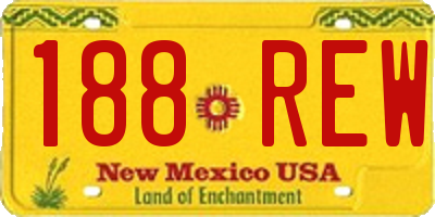NM license plate 188REW