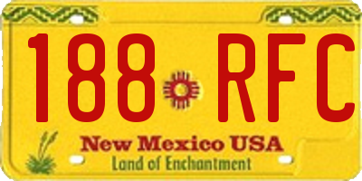 NM license plate 188RFC