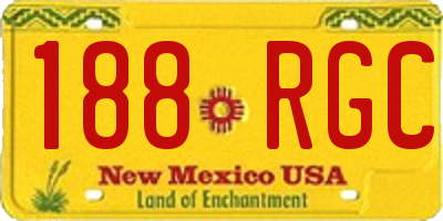 NM license plate 188RGC