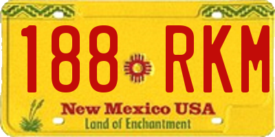 NM license plate 188RKM