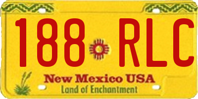 NM license plate 188RLC