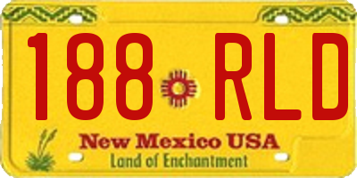 NM license plate 188RLD