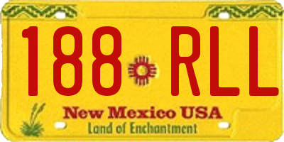 NM license plate 188RLL
