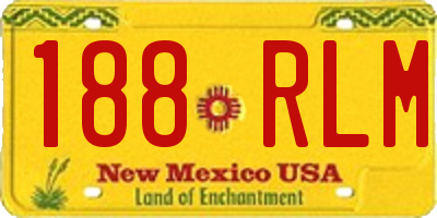 NM license plate 188RLM