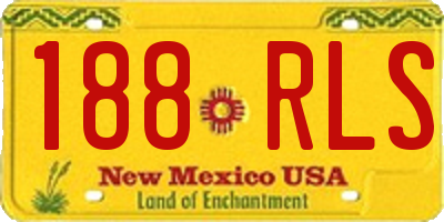 NM license plate 188RLS