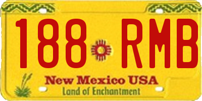 NM license plate 188RMB