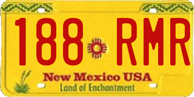 NM license plate 188RMR