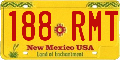 NM license plate 188RMT