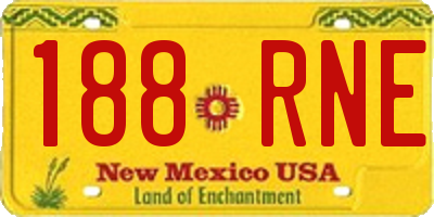 NM license plate 188RNE