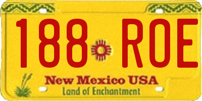 NM license plate 188ROE