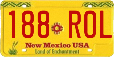 NM license plate 188ROL