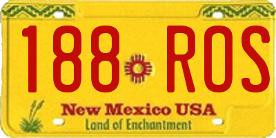 NM license plate 188ROS
