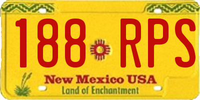 NM license plate 188RPS