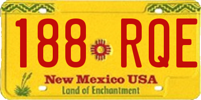 NM license plate 188RQE