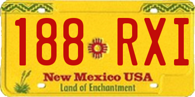 NM license plate 188RXI