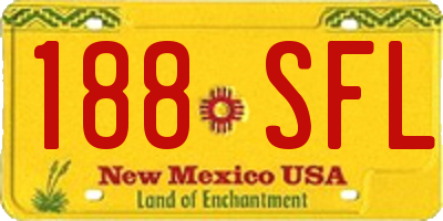 NM license plate 188SFL