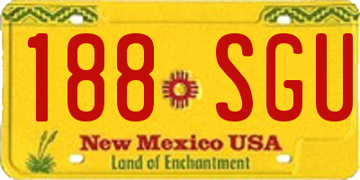 NM license plate 188SGU