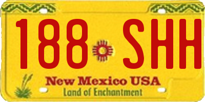 NM license plate 188SHH