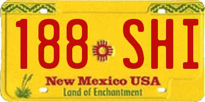 NM license plate 188SHI