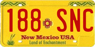 NM license plate 188SNC