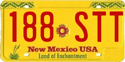 NM license plate 188STT