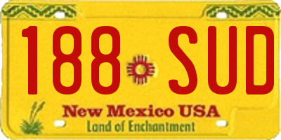 NM license plate 188SUD
