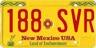NM license plate 188SVR