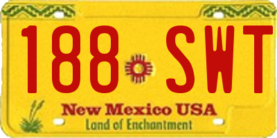 NM license plate 188SWT
